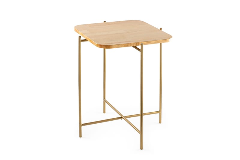 Mamta Kvadratisk Sofabord 46 cm i Lyst Træ - Beige - Møbler - Borde - Sofabord