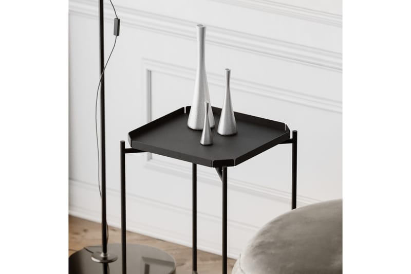 Mamta Kvadratisk Sofabord 46 cm i Metal - Sort - Møbler - Borde - Sofabord