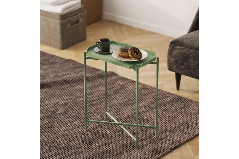 Mamta Rektangulært Sofabord 40 cm i Metal, Grøn