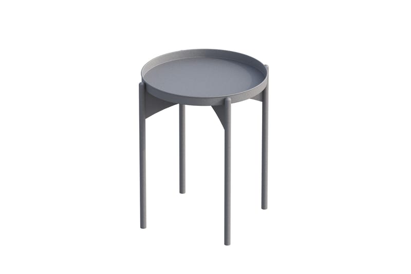 Mamta Rundt Sofabord Bakkebord 44 cm i Metal - Grå - Møbler - Borde - Sofabord