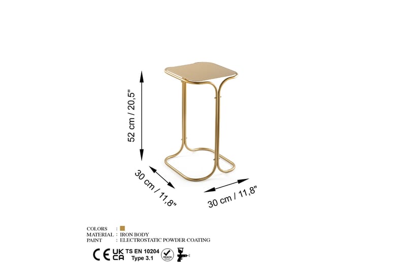 Mamta Sofabord 30 cm - Guld - Møbler - Borde - Sofabord
