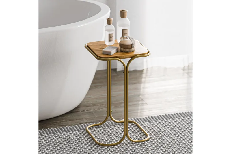 Mamta Sofabord 30 cm - Guld/Nature - Møbler - Borde - Sofabord