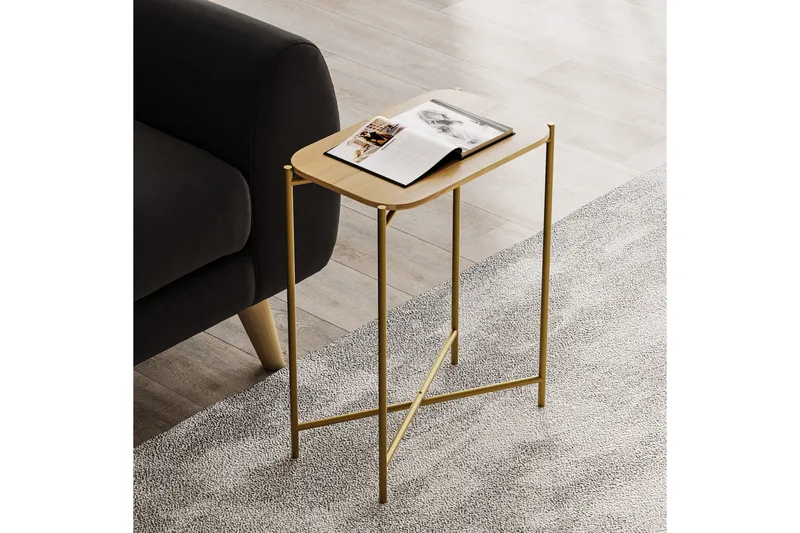 Mamta Sofabord 40 cm - Guld/Nature - Møbler - Borde - Sofabord