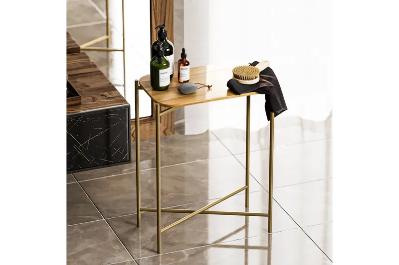 Mamta Sofabord 40 cm, Guld/Nature