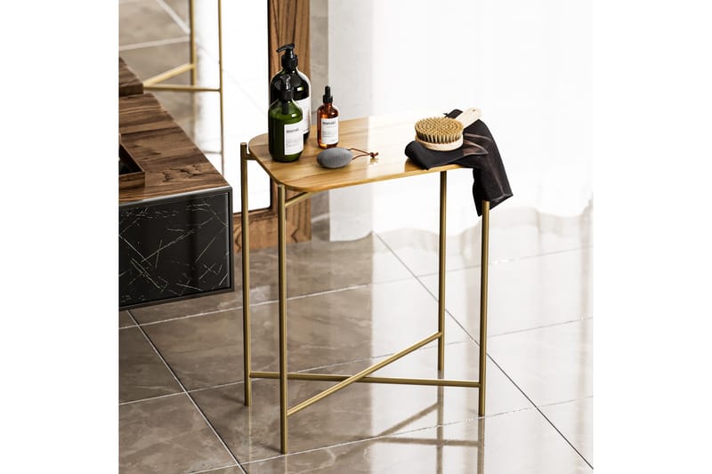 Mamta Sofabord 40 cm - Guld/Nature - Møbler - Borde - Sofabord