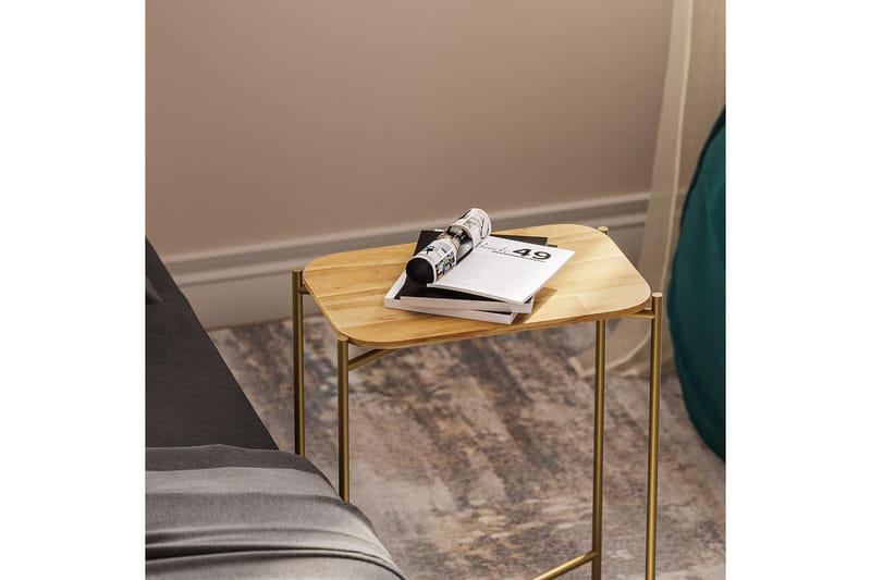 Mamta Sofabord 40 cm - Guld/Nature - Møbler - Borde - Sofabord