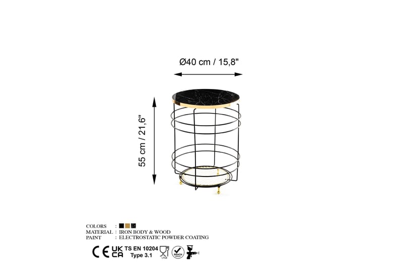 Mamta Sofabord 40 cm - Sort - Møbler - Borde - Sofabord