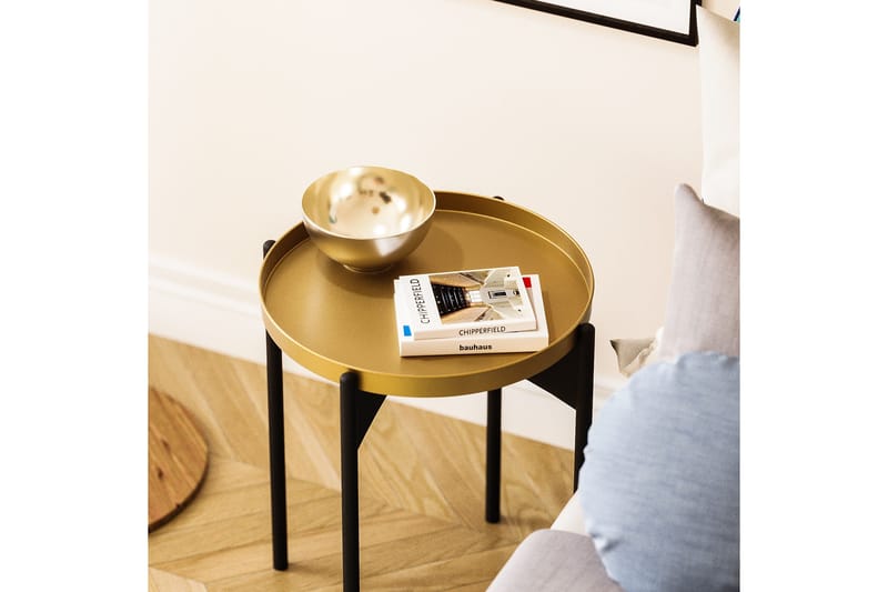 Mamta Sofabord 44 cm - Guld/Sort - Møbler - Borde - Sofabord