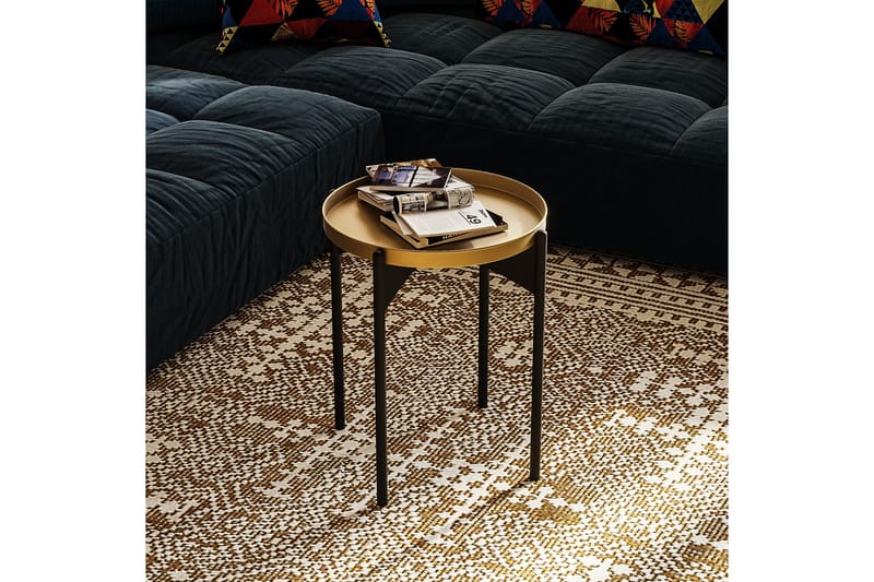 Mamta Sofabord 44 cm - Guld/Sort - Møbler - Borde - Sofabord