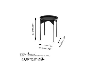 Mamta Sofabord 44 cm - Sort - Møbler - Borde - Sofabord