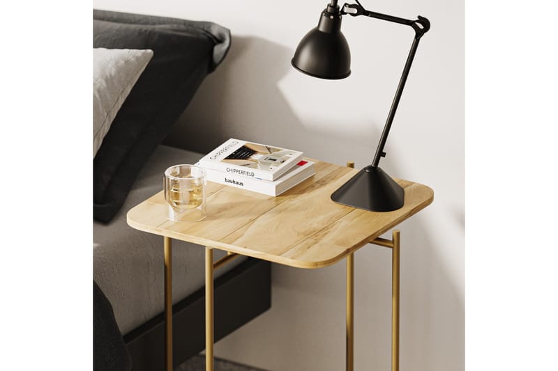 Mamta Sofabord 46 cm - Guld/Nature - Møbler - Borde - Sofabord