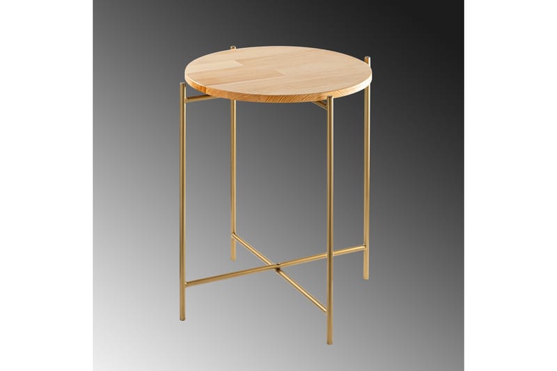 Mamta Sofabord 46 cm - Guld/Nature - Møbler - Borde - Sofabord