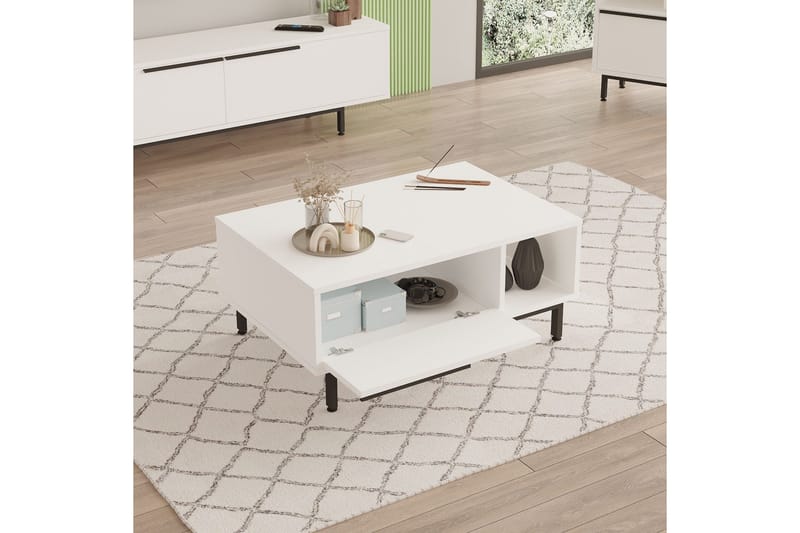 Manku Sofabord 90 cm - Hvid - Møbler - Borde - Sofabord
