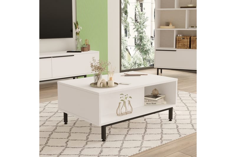Manku Sofabord 90 cm - Hvid - Møbler - Borde - Sofabord