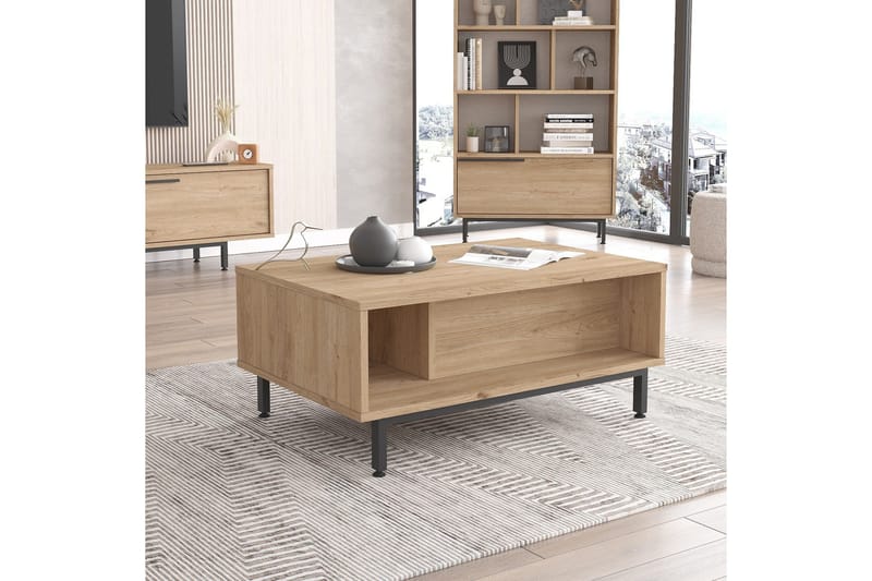 Manku Sofabord 90 cm - Valnød finér - Møbler - Borde - Sofabord