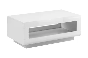 Maricruz Sofabord 110 cm med Opbevaring Hylde - Hvid - Møbler - Borde - Sofabord