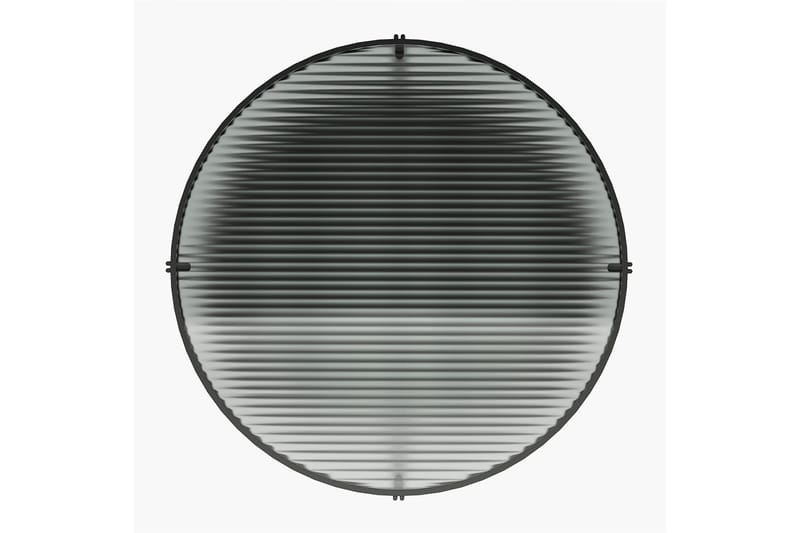 Marinko Rundt Sofabord med Hylder i Glas og Metal - Klar - Møbler - Borde - Sofabord