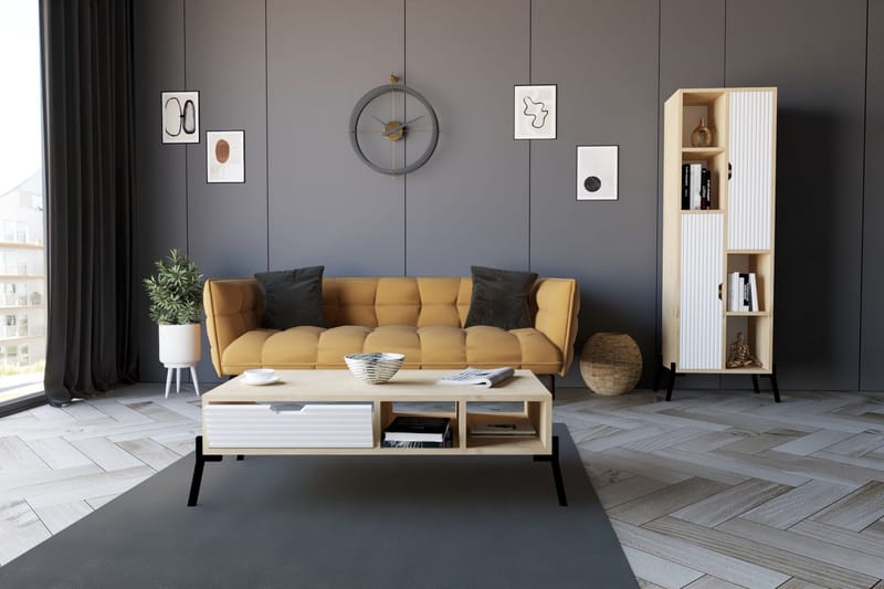 Marsonia Sofabord 100x28,2x100 cm - Blå - Møbler - Borde - Sofabord