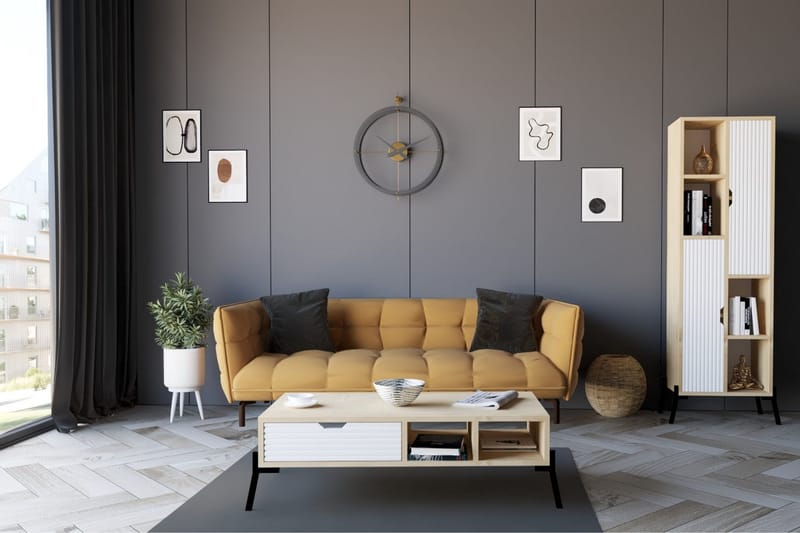 Marsonia Sofabord 100x28,2x100 cm - Blå - Møbler - Borde - Sofabord
