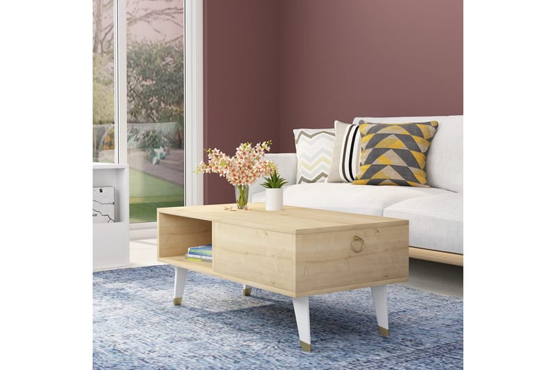 Marteby Sofabord 90x42,4x90 cm - Blå - Møbler - Borde - Sofabord