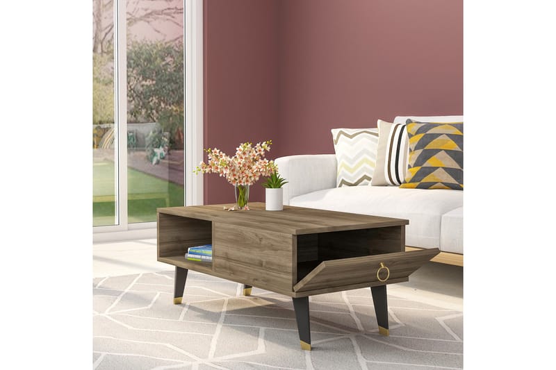 Marteby Sofabord 90x42,4x90 cm - Brun - Møbler - Borde - Sofabord