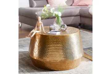 Marypark 60 cm Rundt Sofabord i Metal - Guld - Møbler - Borde - Sofabord