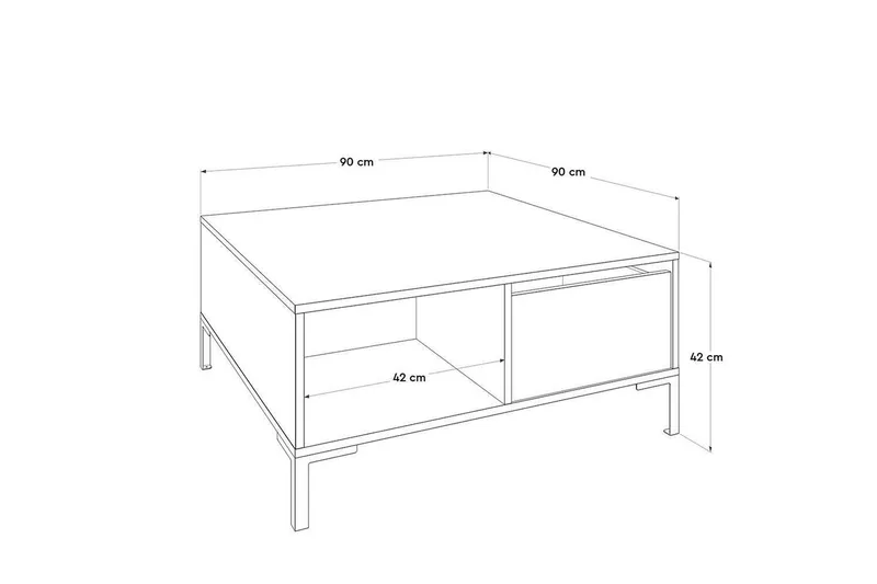 Sofabord Masao Taupe - Taupe - Møbler - Borde - Sofabord
