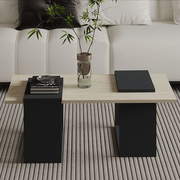 Matris Sofabord 90x37x46,6 cm - Travertine/Anthracite - Møbler - Borde - Sofabord