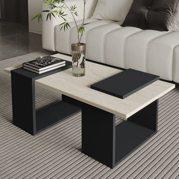 Matris Sofabord 90x37x46,6 cm - Travertine/Anthracite - Møbler - Borde - Sofabord