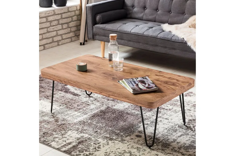 Mayotte Sofabord 115 cm - Akacie/Sort - Møbler - Borde - Sofabord