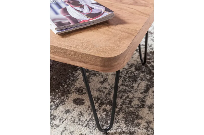 Mayotte Sofabord 115 cm - Akacie/Sort - Møbler - Borde - Sofabord