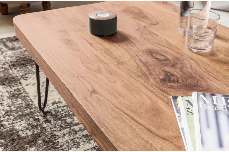 Mayotte Sofabord 115 cm - Akacie/Sort - Møbler - Borde - Sofabord