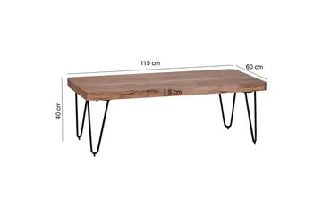 Mayotte Sofabord 115 cm - Akacie/Sort - Møbler - Borde - Sofabord