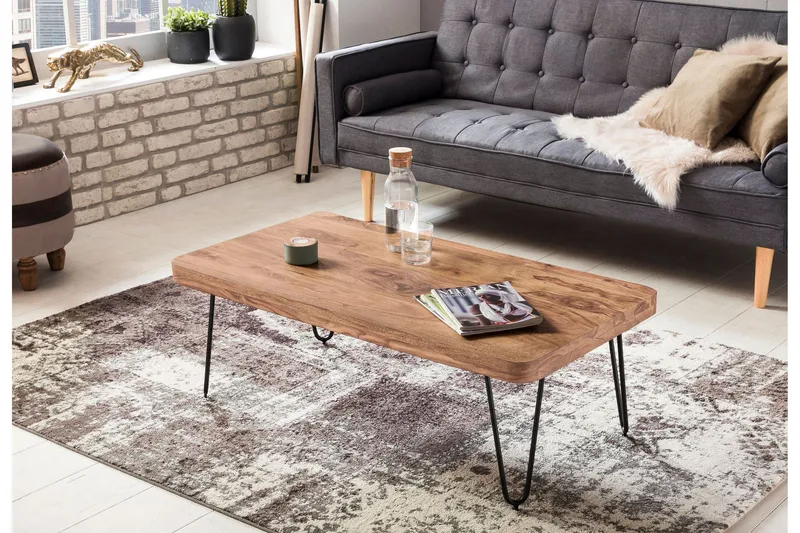 Mayotte Sofabord 115 cm - Akacie/Sort - Møbler - Borde - Sofabord