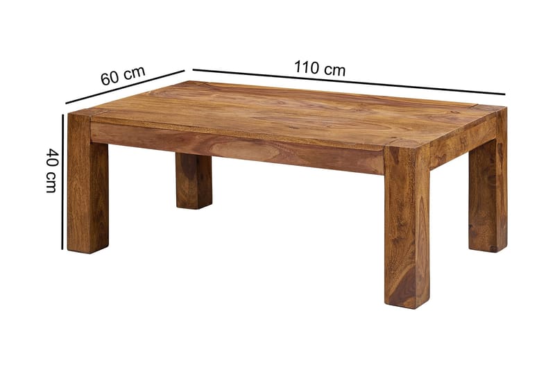 Mccarthyville Sofabord 110 cm - Massivt Træ - Møbler - Borde - Sofabord