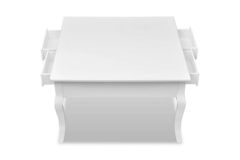 Sofabord Med 4 Skuffer Hvid - Hvid - Sofabord