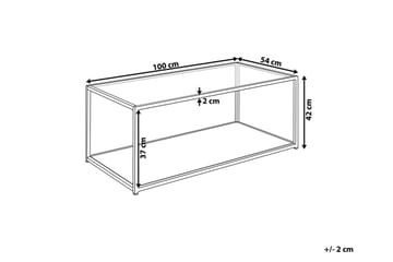 Medora Sofabord 100 cm med Opbevaring Hylde - Sort - Møbler - Borde - Sofabord