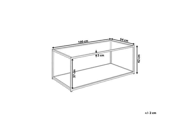 Medora Sofabord 100 cm med Opbevaring Hylde - Sort - Møbler - Borde - Sofabord