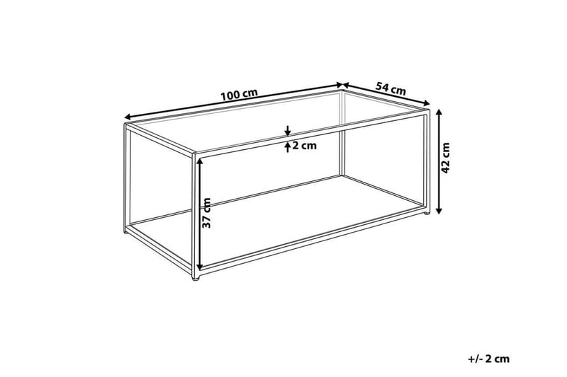 Medora Sofabord 100 cm med Opbevaring Hylde - Sort - Møbler - Borde - Sofabord