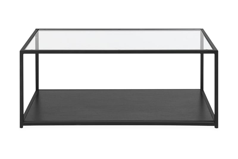 Medora Sofabord 100 cm med Opbevaring Hylde - Sort - Møbler - Borde - Sofabord