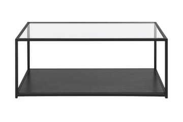 Medora Sofabord 100 cm med Opbevaring Hylde - Sort - Møbler - Borde - Sofabord