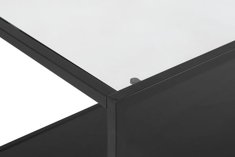 Medora Sofabord 100 cm med Opbevaring Hylde - Sort - Møbler - Borde - Sofabord