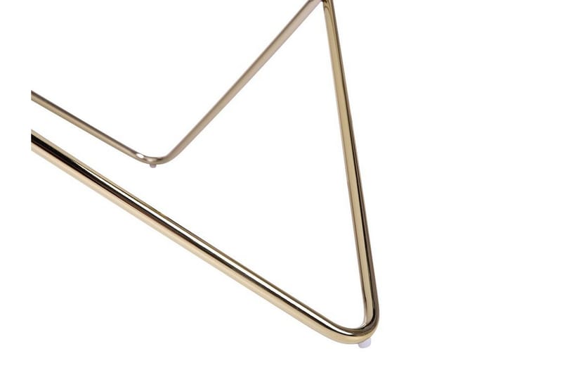 Meerah Sofabord 80 cm Rundt Marmormønster - Glas/Hvid/Guld - Møbler - Borde - Sofabord