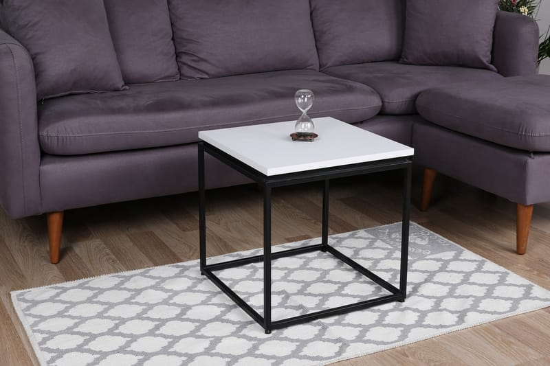 Mehteran Sofabord 45 cm - Hvid/Sort - Møbler - Borde - Sofabord
