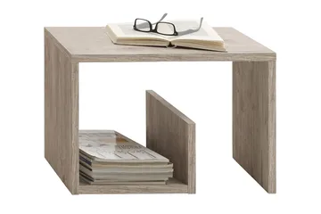 Mikora Sofabord 59 cm med Opbevaring Hylder - Træ - Møbler - Borde - Sofabord