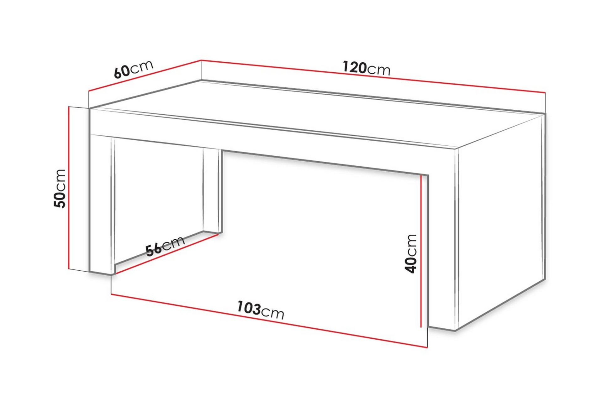 Milias Sofabord 120 cm - Natur/Antracit - Møbler - Borde - Sofabord