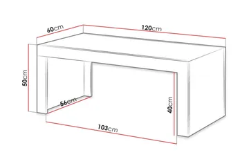 Milias Sofabord 120 cm - Natur/Sort - Møbler - Borde - Sofabord
