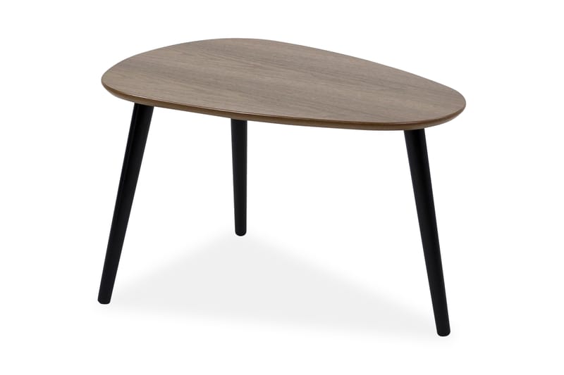 Milo Indskudsbord 68 cm Ovalt 2 Bord - Valnød/Sort - Møbler - Borde - Sofabord