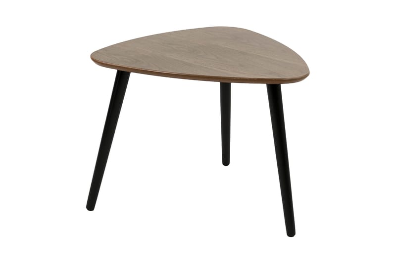 Milo Indskudsbord 68 cm Ovalt 2 Bord - Valnød/Sort - Møbler - Borde - Sofabord