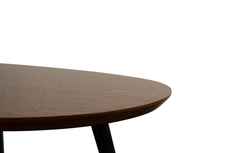 Milo Sofabord 110 cm Ovalt - Valnød/Sort - Sofabord
